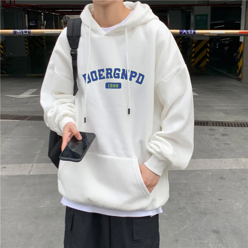 Новинка зимняя Модная брендовая Вельветовая Толстовка Ins с капюшоном мужской