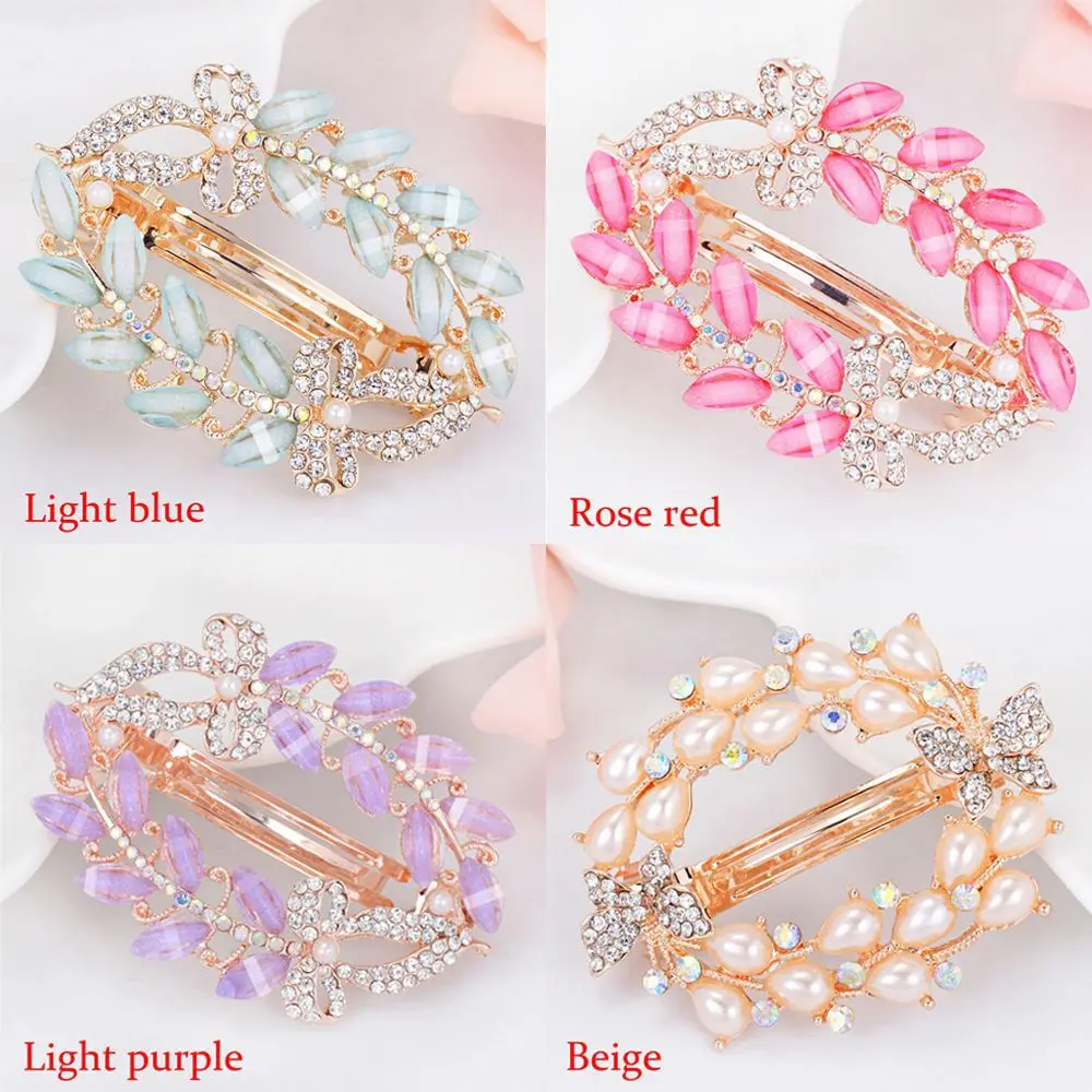 1PC Crystal Rhinestone Hair Clips For Women Girls Flower Butterfly Barrettes Clamp Hairpins Brooch Styling Tool New Arrival | Красота и
