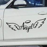 cute angel wings lettering car wrap for auto car motorcycle body styling accessories