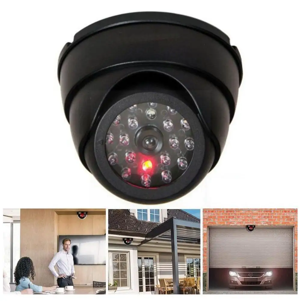 

Имитация камеры видеонаблюдения умная Внутренняя/наружная домашняя камера безопасности мигающая Водонепроницаемая красная светодиодная ...