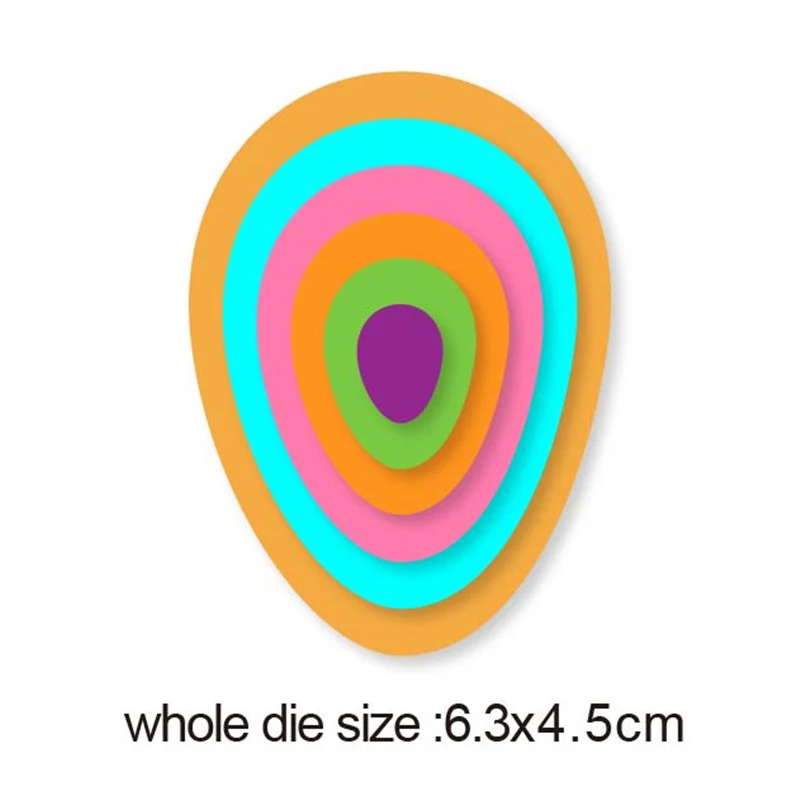 

6pcs Eggs Oval Frame Sets Metal Cutting Dies for Diy dies Scrapbooking Album Paper Card Making Decorative Stencils dies New 2020