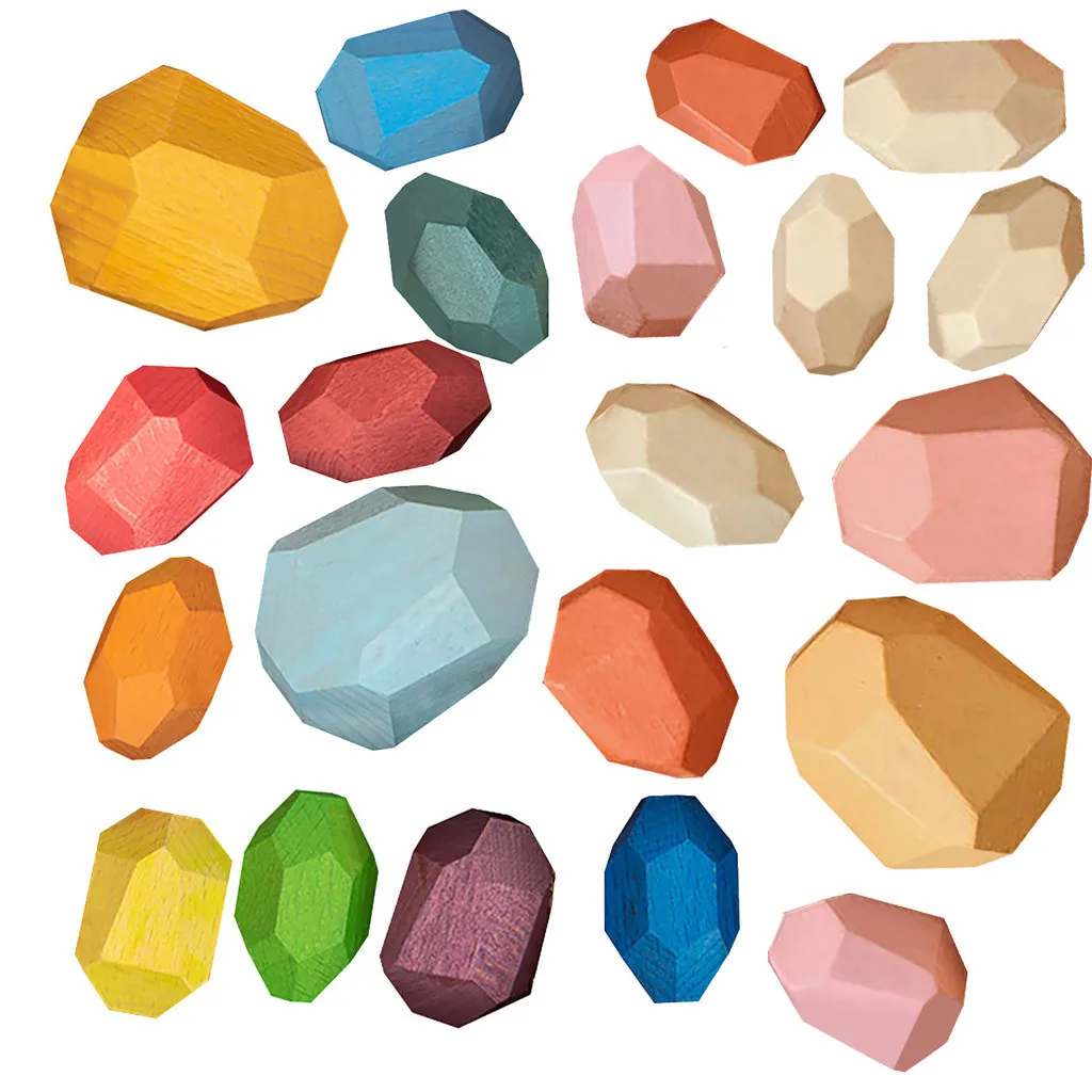 Деревянный камень для детей строительный блок креативная игрушка укладка игра