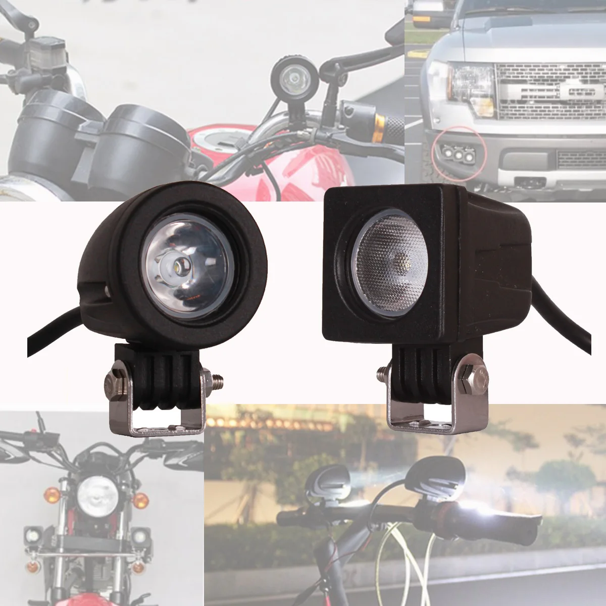 2 дюйма светодиодный рабочий Светильник Мини Авто Грузовик ATV мотоцикла 10W 12V 24V 4X4