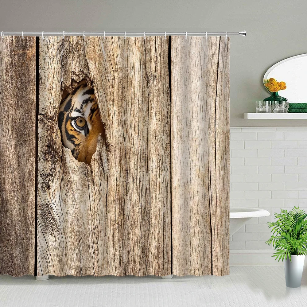

Unique Western Town Fashion Shower Curtain Set Folk Vintage Scenery Waterproof Polyester Fabric Bathroom Curtains For Home Decor