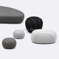 nordic creativity linen fabric pebble fabric sofa and stool foot stool ottomans for exhibition clothing store living room