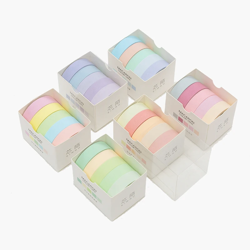 

5pcs/pack Favorite Series Colourful Washi Tape Set Diy Scrapbooking Sticker Label Masking Tape School Office Supply
