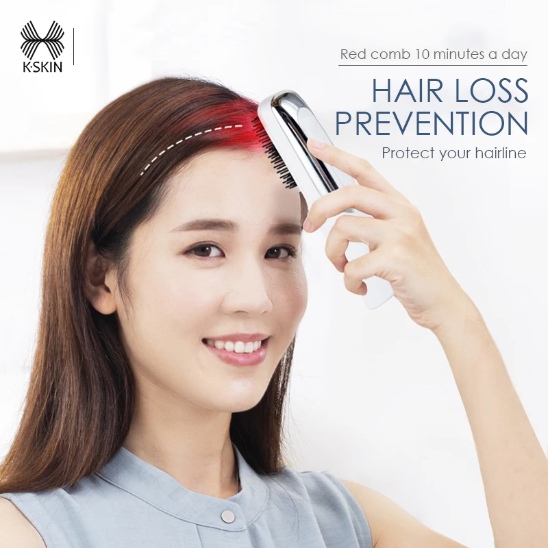 

K.SKIN Intelligent Red Light Massage Comb PTC Heating to Relieve Hair Loss Massage Beauty Health Skin Care