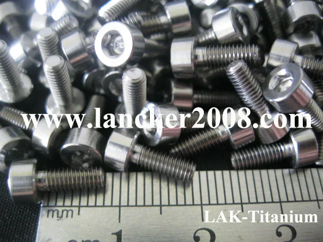 Титановые винты DIN912 Gr5 M5x8 10 12 15 20 25 30 35 40 45 50 55