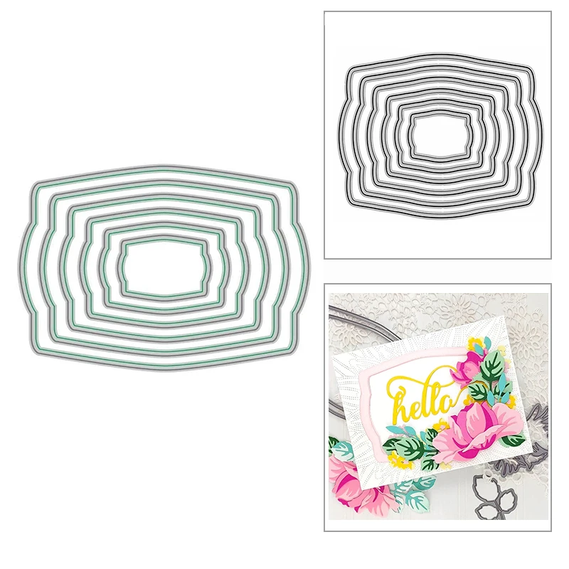 

Новинка изящная рамка с отверстиями 2021 металлические пресс-формы для «сделай сам» Скрапбукинг и изготовление карт декоративное тиснение б...