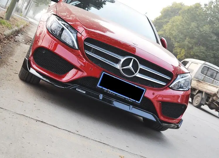 For BENZ W205 Rear spoiler ABS front Bumper Diffuser Bumpers Protector 2016+ After chrome lip rear | Автомобили и мотоциклы
