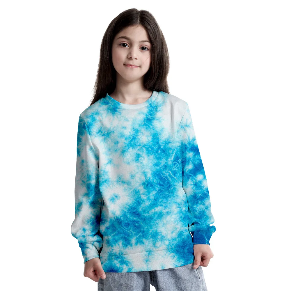 

Модный Детский свитшот с 3D принтом, свободный тонкий бархатный свитер с круглым вырезом, пуловер без косточек