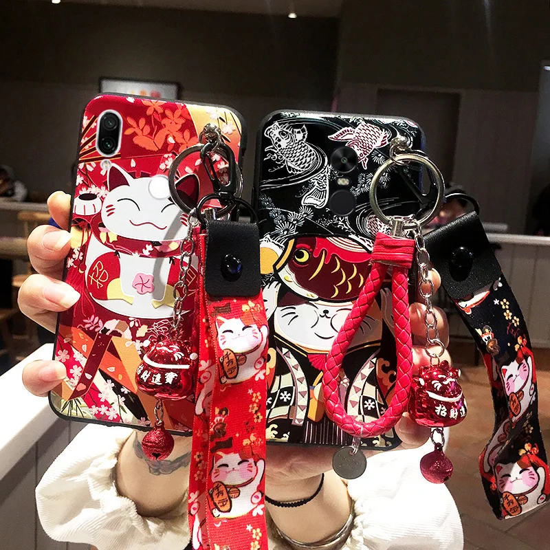 Чехол для Redmi note 7pro с котом Fortune милый чехол-накладка Lucky xiaomi mi 8 mi9se 9pro / 4/4X/6 чехол