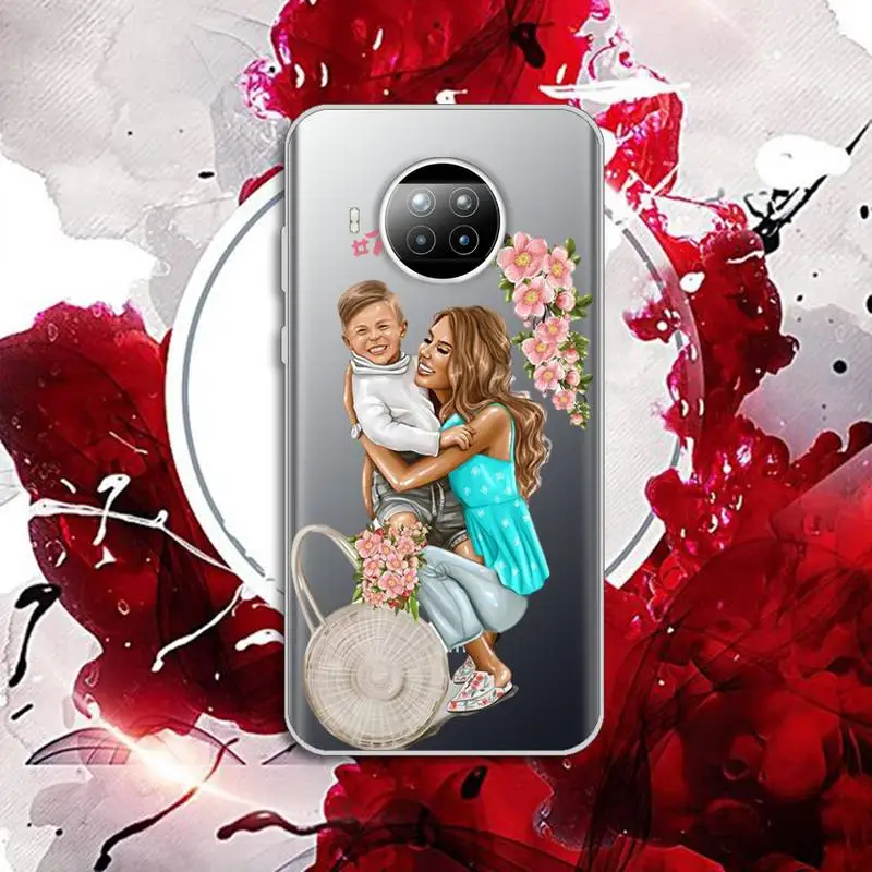 

Baby Mama Super Mom Girl Phone Case Transparent for Xiaomi mi Redmi note 10 t 8 9 pro lite 11 Samsung S 8 9 10 20 plus ultra