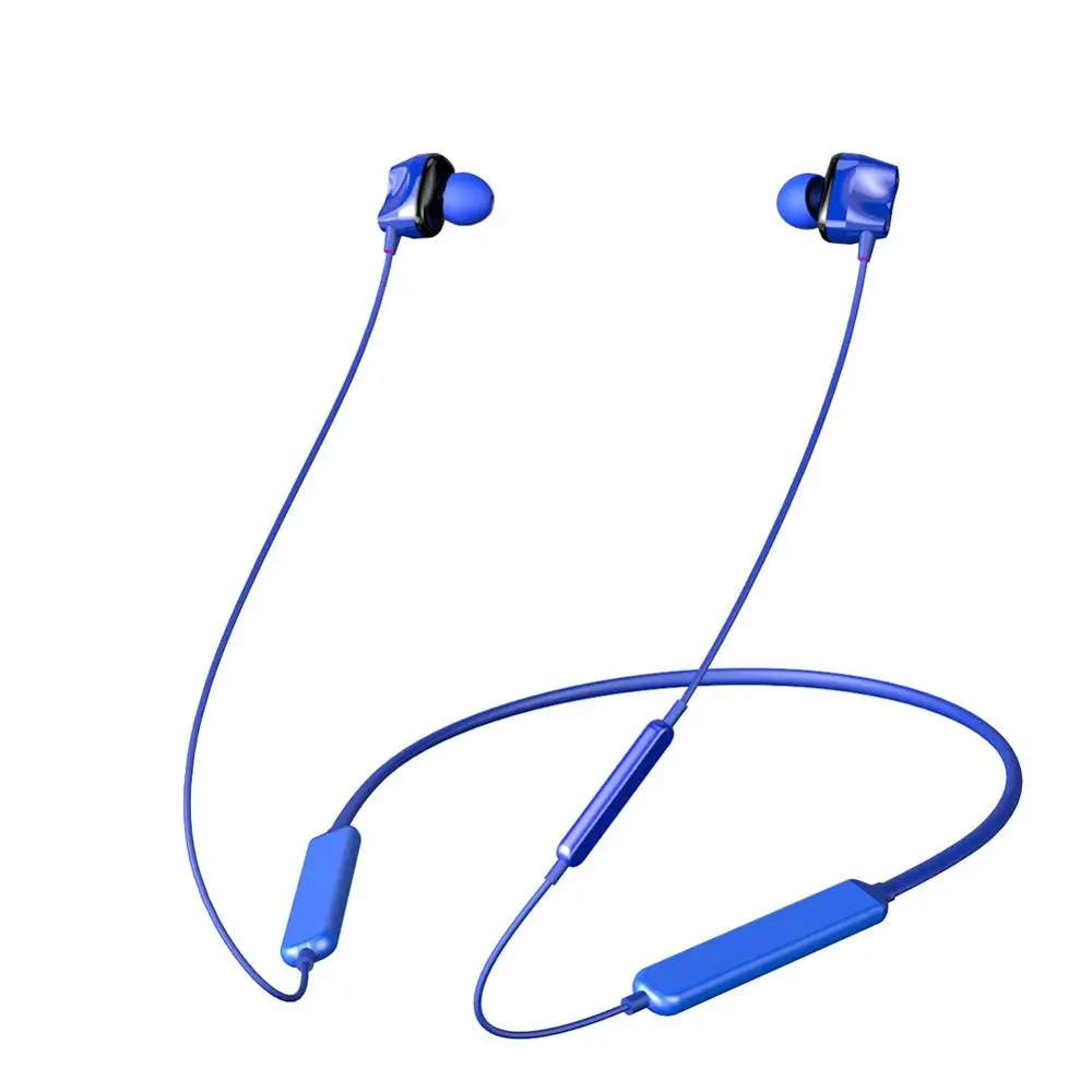 Tourya S7, беспроводные наушники, Bluetooth 5,0, спортивные наушники, 30 H, время воспроизведения, четыре привода, гарнитура с шейным ремешком для телефона, спорт - Цвет: Blue