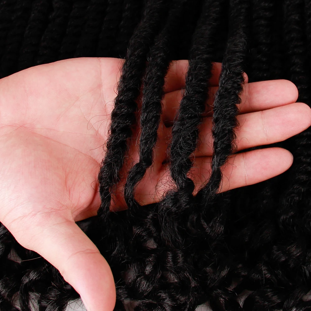 16 дюймов пред-Твист искусственные локоны в стиле Crochet огромные косички из волос