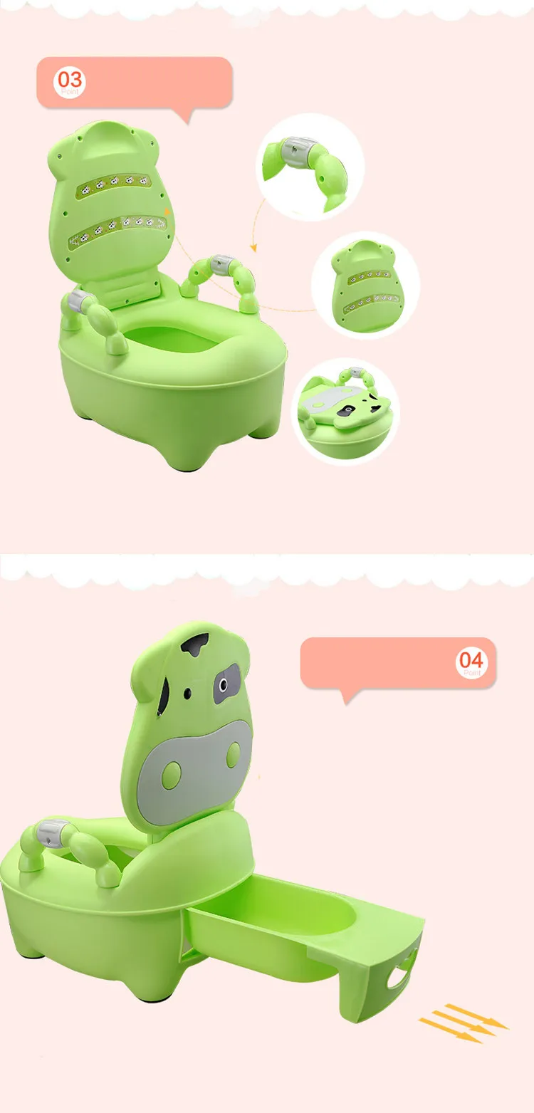 New Baby Potty Training Seat Children's Potty Baby Toilet Cartoon Panda Kids Toilet Trainer Bedpan Portable Urinal Backrest Pot
