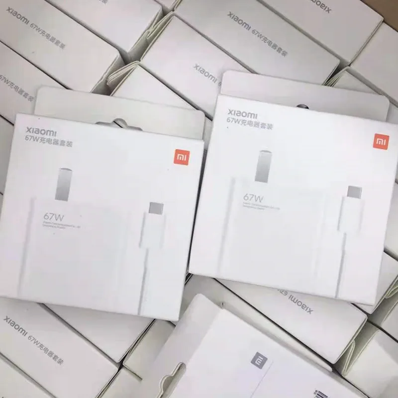 

Genuine Official Xiaomi 6A USB Type-C Charging Cable Set With 67W Fast Charger Power Adapter For Xiaomi Mi11 Pro 11 Ultra