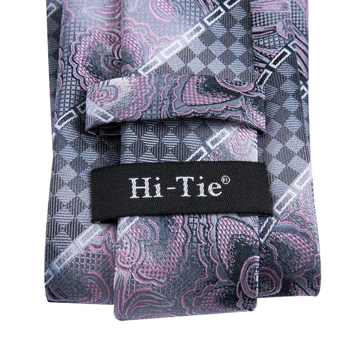 Hi Tie Полосатый Красный мужской галстук черный белый Шелковый большой Hanky запонки