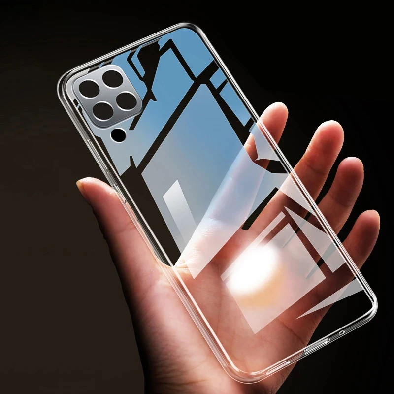 

Case For Samsung Galaxy A12 TPU Silicone Clear Bumper Soft Case For Samsung A12 M12 Transparent Phone Back Cover