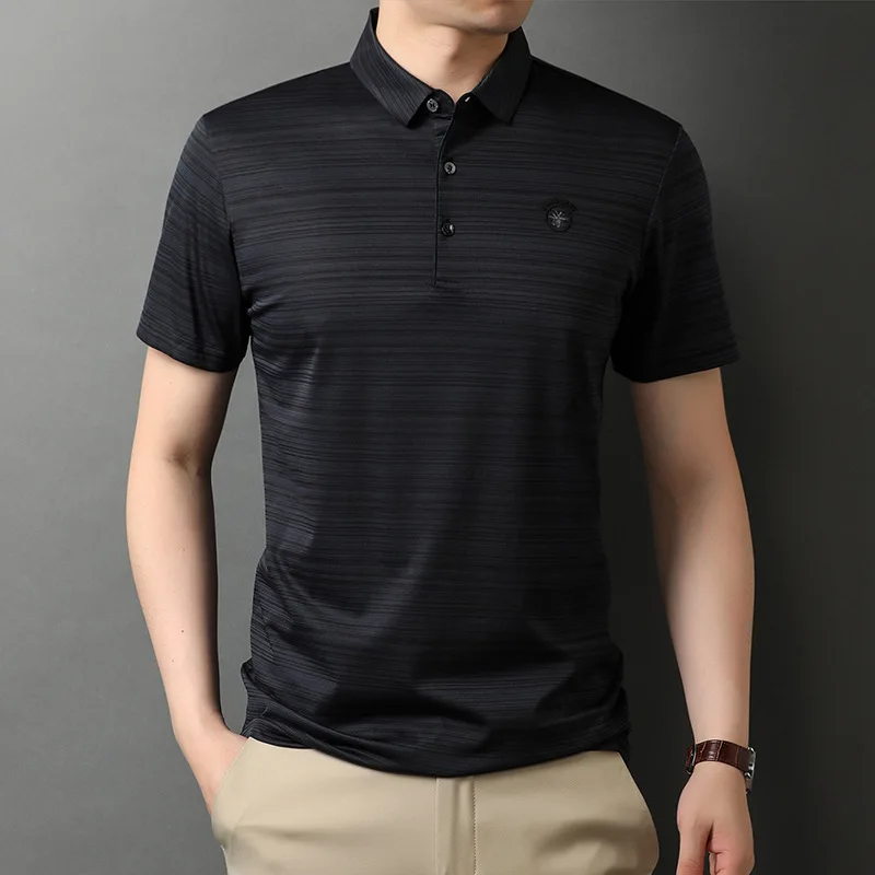 

2021 summer men's T-shirt Lapel short sleeve polo shirt with cotton top half sleeve business casual clothes