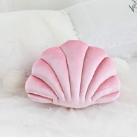 andees shell pillow velvet throw pillow soft sea shell shape filling pillow cushion sofa bed chair living room decoration