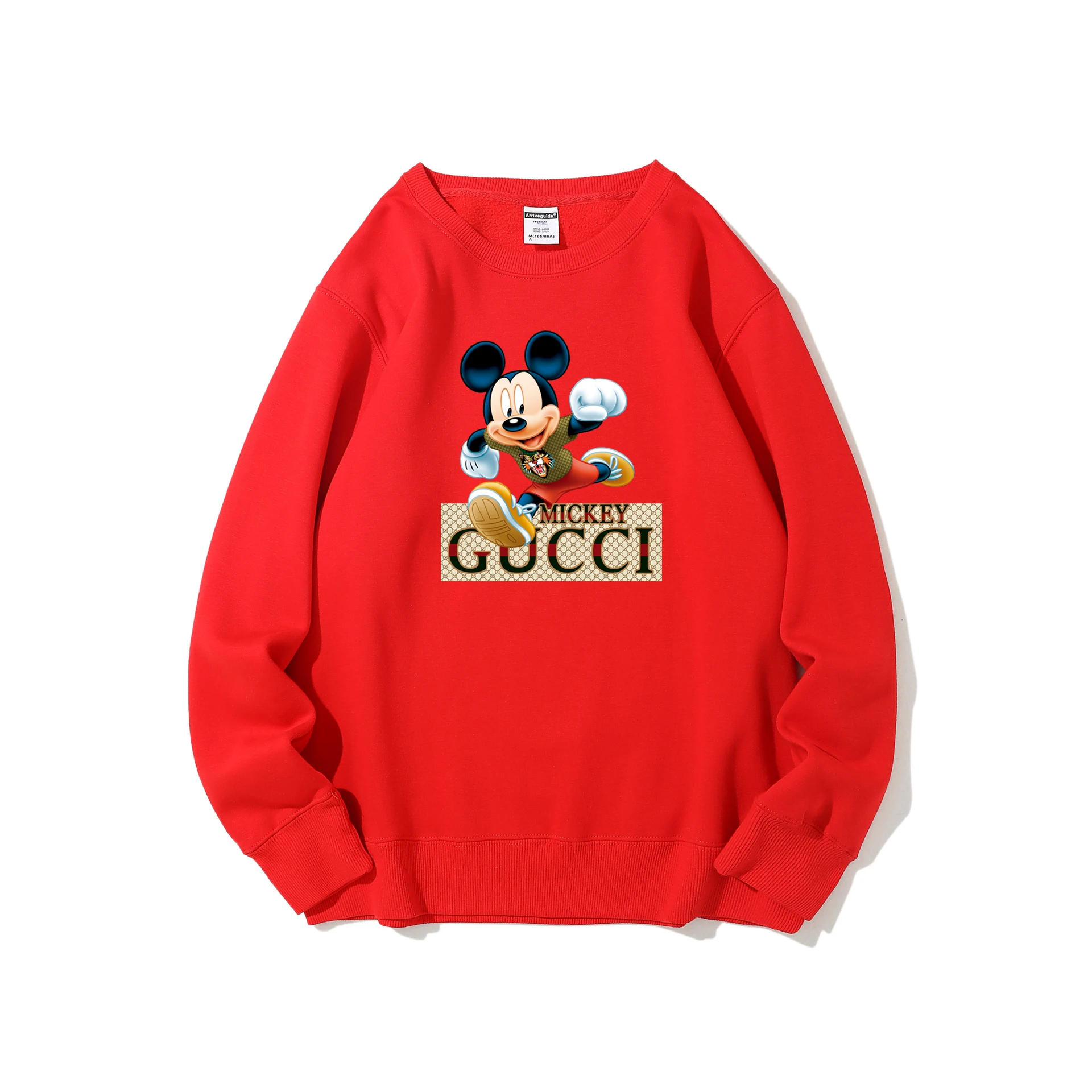 

Original Disney Mickey Round Neck Sweater Polar Fleece Winter New Pure Color Sweater Clothes for Teens Kids Sweatshirt