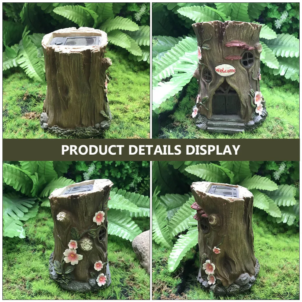 

1Pc Creative Solar Power Garden Decoration Micro Landscape Decor Light Brown