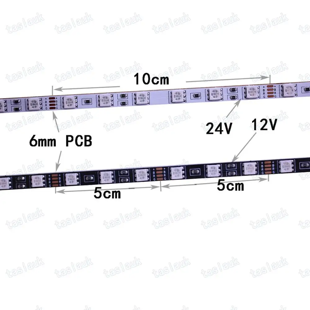5050 цветных (Rgb) светодиодных лент: 6 мм печатной платы: 60 светодиодов/M RGB светильник
