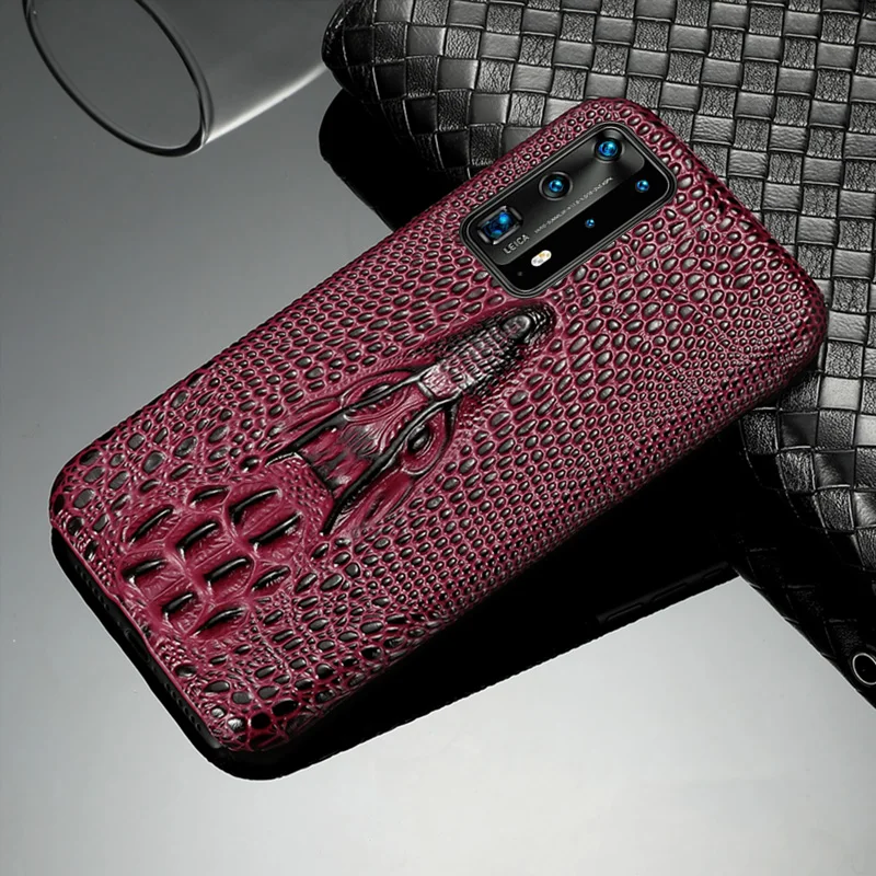 

Genuine 3D Dragon Head Leather Phone Case for Huawei P40 Pro P20 P30 Lite Mate 40 Pro Mate 20 Cover For Honor 10 20 Lite 9X 8A