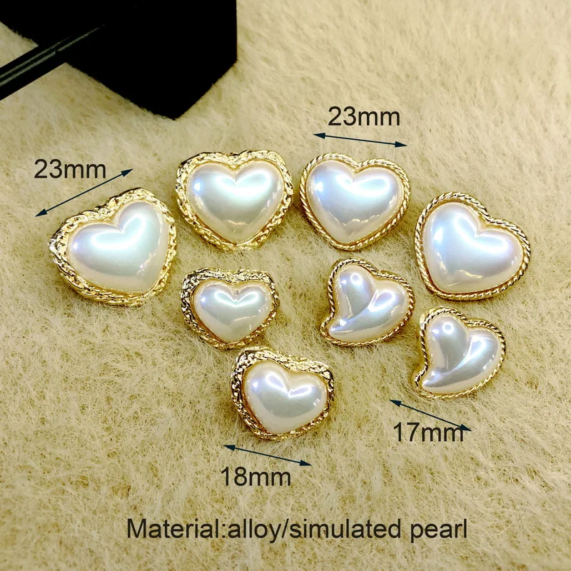 

F.J4Z Trend Sweet Heart Stud Earrings for Women Glossy Quality Simulated Pearl Cocktail Earring Jewelry Anti-allergiy Pin