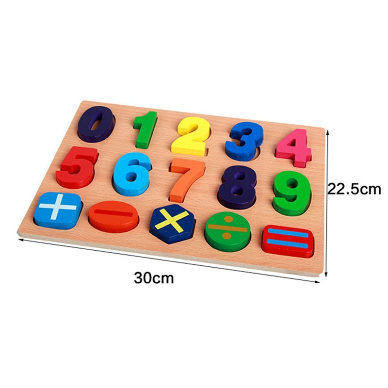 

Digital Alphabet Hand Grab Board Puzzle Enlightenment Building Blocks Children's Montessori DIY Puzzle And Wooden Toys Baby Toys