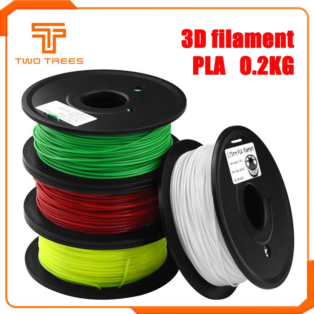 Нить для 3d принтера, много цветов на выбор, PLA 1,75 мм, для MakerBot RepRap, пластиковые резиновые расходные материалы, материал 0,2/кг, 58 метров