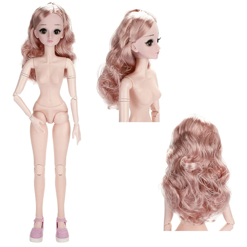Мода 60 см 21 подвижные шарнирные куклы BJD 3D глаза ресницы DIY женские голые обнаженные куклы тела игрушка для девочек подарок
