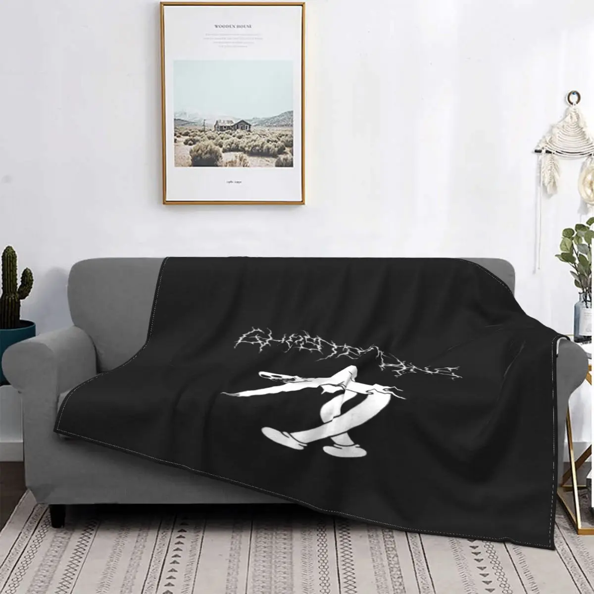 

Ghosteane-colcha de cama a cuadros para niños, sofá cama a cuadros esponjosa, manta Kawaii, manta de picnic, 831