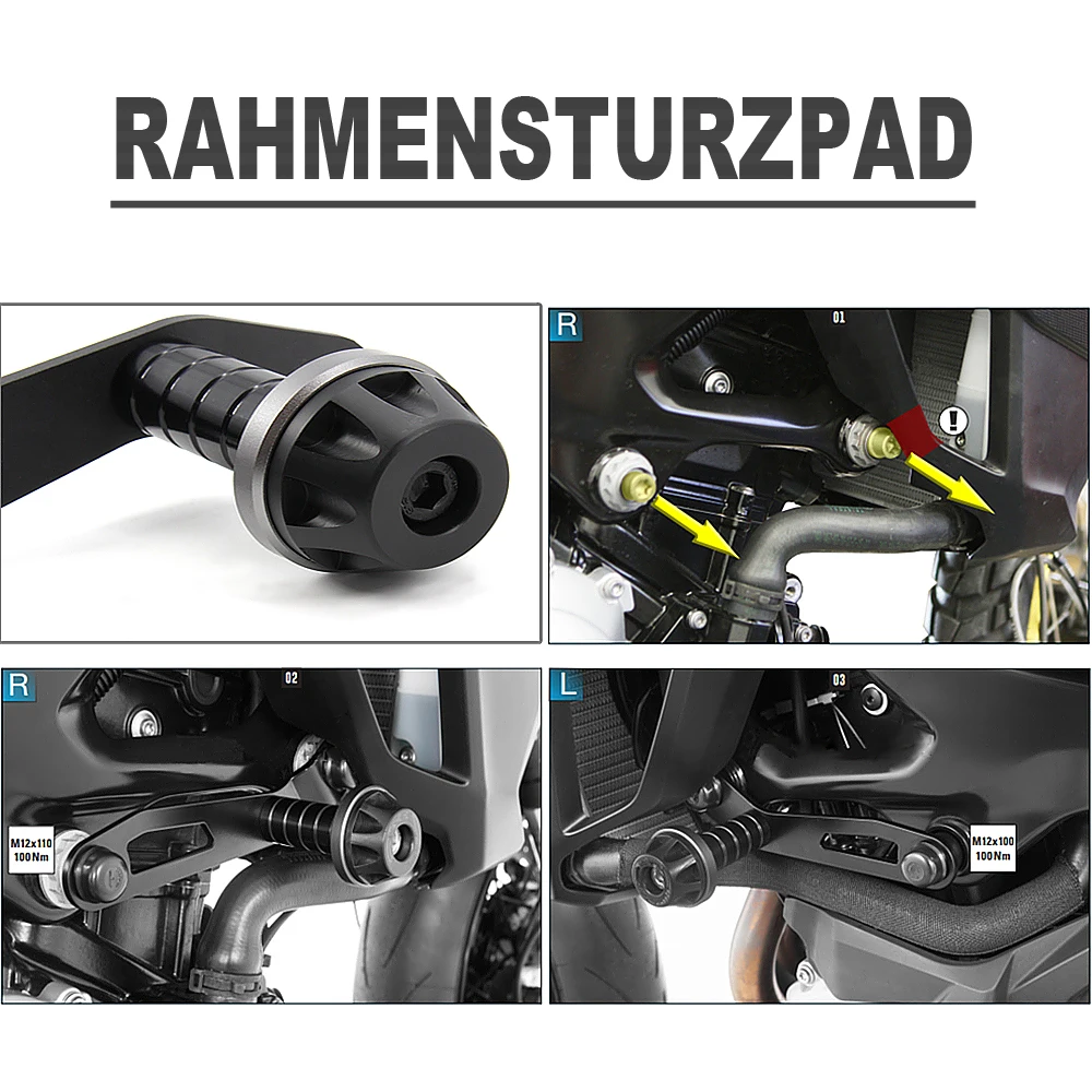 

Motorcycle Aluminum Frame Slider Guard Anti Crash Protector Pads Falling Protection For BMW F750GS F850GS F 750 GS F900R F 900 R