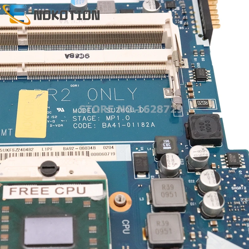 NOKOTION материнская плата для ноутбука samsung NP-R425 R425 HD5430 DDR2 BA92-06034A BA92-06353A BA92-06353B BA41-01181A процессор