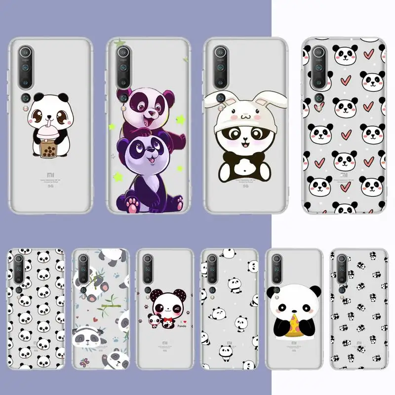 

Cute Panda Phone Case For Redmi Note 5 7 8 9 10 A K20 pro max lite for Xiaomi 10pro 10T