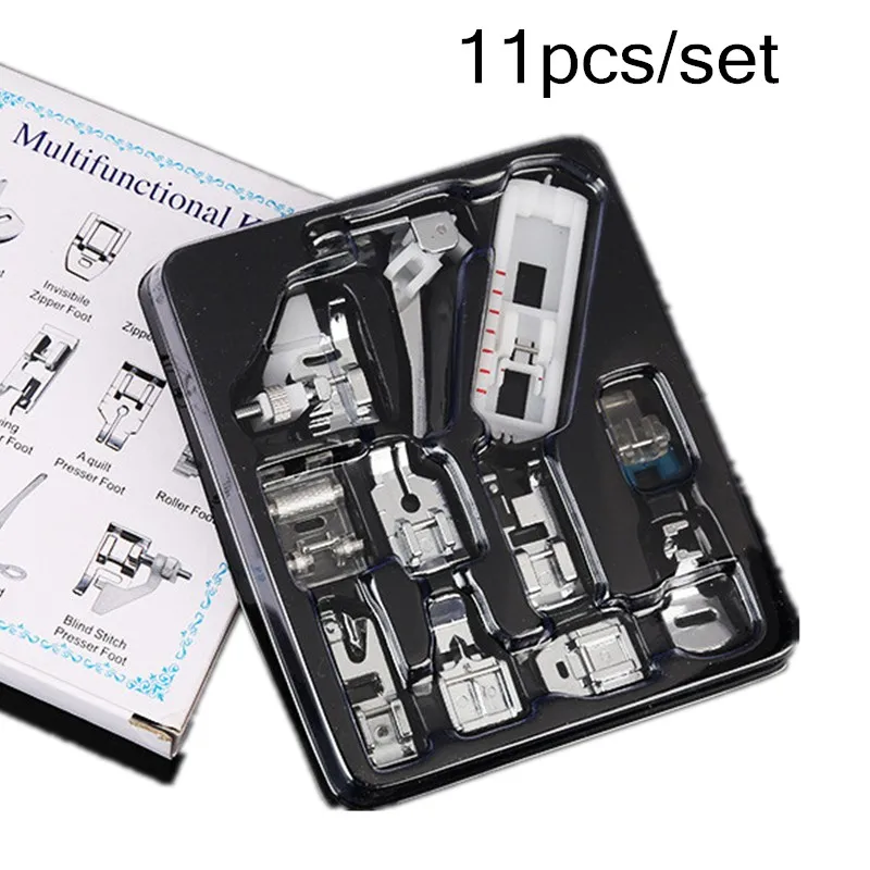 

11pcs/set household Metal multifunctional sewing machine presser foot, sewing machine accessories Cloth Leather Splice presser
