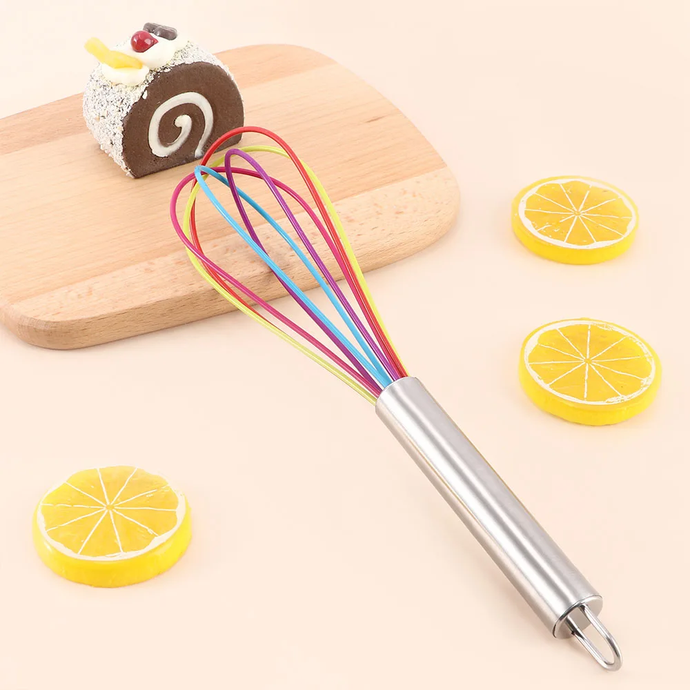 Ручка из нержавеющей стали венчик для яиц силиконовый кухонный миксер воздушный