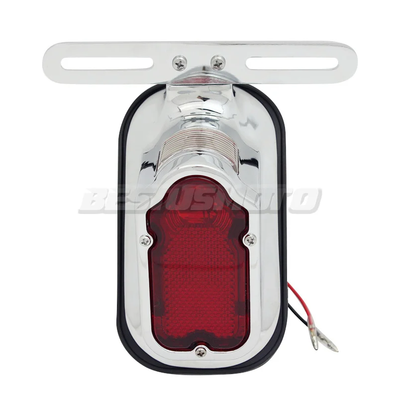 Мотоциклетная алюминиевая красная надгробная задняя фара для Harley Chopper Bobber Custom