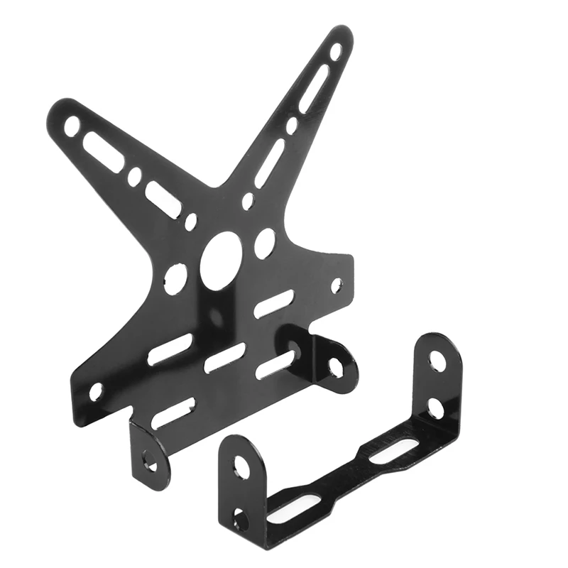 

New Black Motorcycle Adjustable License Plate Holder Mount Tail Rear Bracket