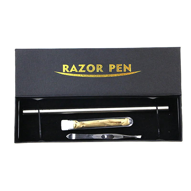 Hairdressing Carving Pen Notch Stainless Steel Razor Eyebrow Shaving Styling Magic Oil Head Pattern Tattoo Knife |