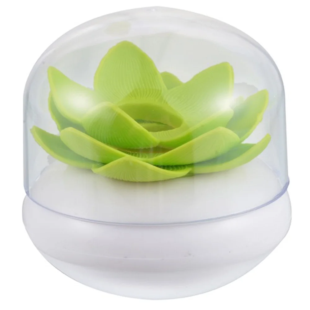green Горячая креативная лотоса хлопок банка для ватных дисков хлопок бутон поддержка декоративная коробочка Подставка Для Зубочисток коробка для хранения Органайзер - Цвет: green