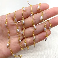 handmade chain metal copper chain oval love pearl bead fashion necklace bracelet handicraft exquisite accessories gift