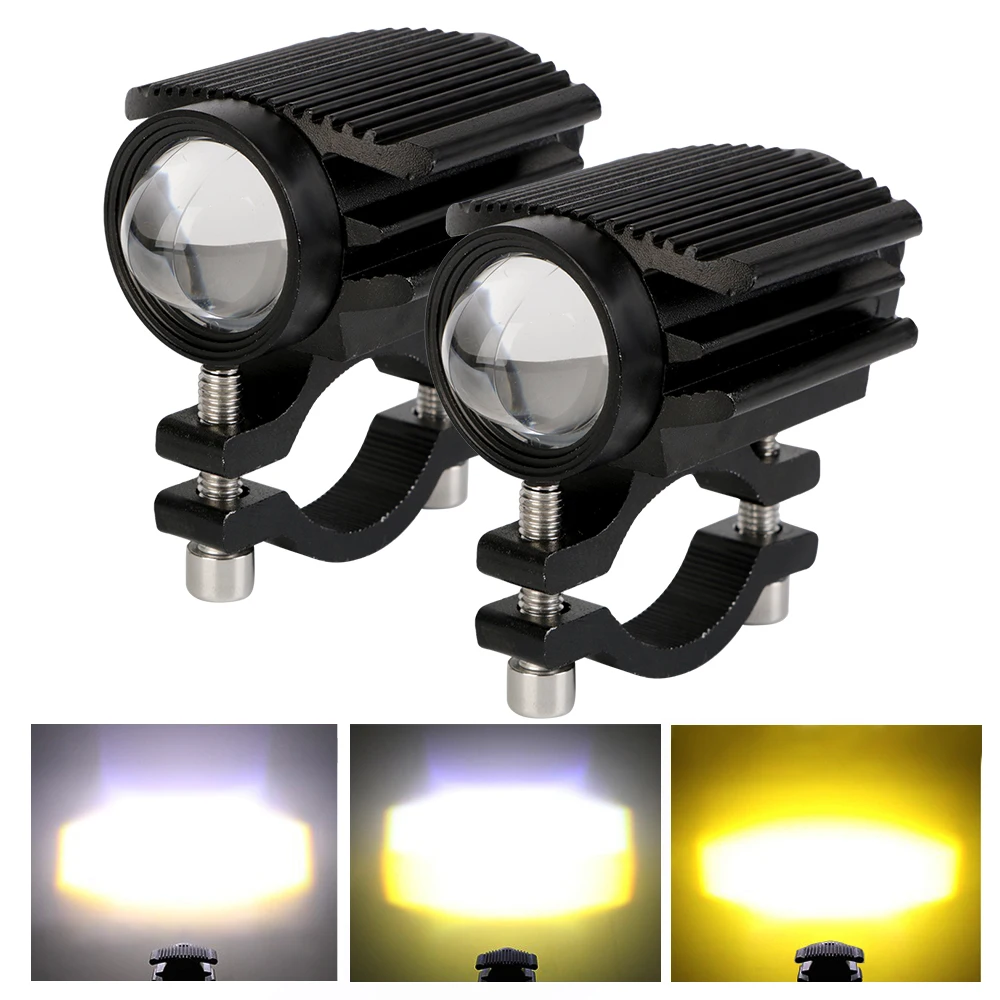 

LEEPEE Waterproof Projector Lens Super Bright for Motorbike Racer Lamp Auxiliary Spotlight Motorcycle LED Headlight Universal