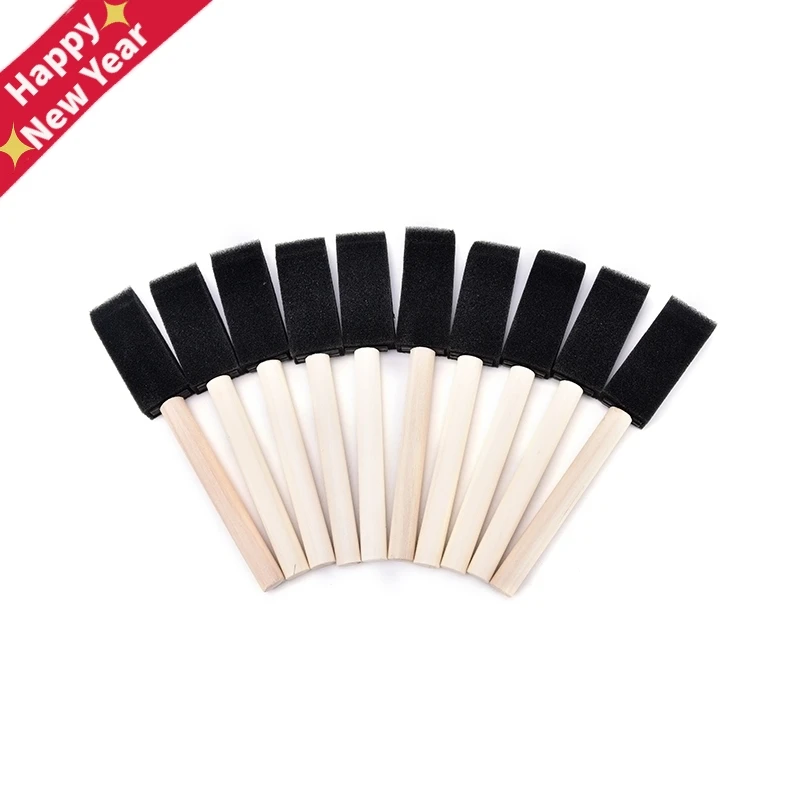 10 шт./компл. Губка Кисть игрушки деревянная ручка печать губка кисти Детские