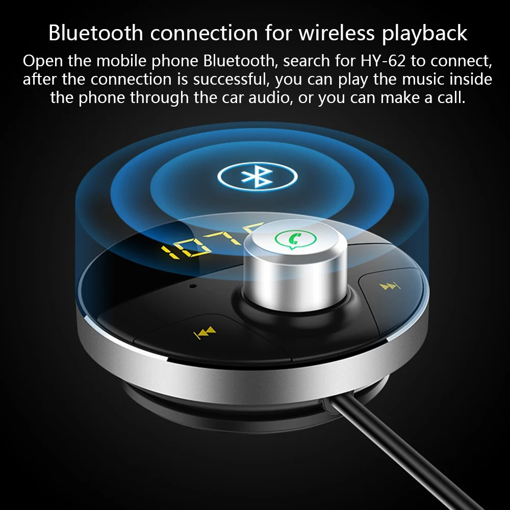 FM Transmitter Car Handsfree Wireless Bluetooth MP3 AUX audio TF card playback Smart Player Auto USB Adapter | Автомобили и
