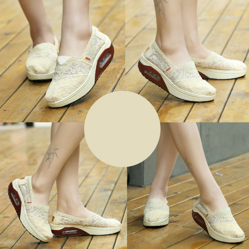 Туфли женские кружевные на каблуке 5 см Повседневная дышащая обувь вечерние