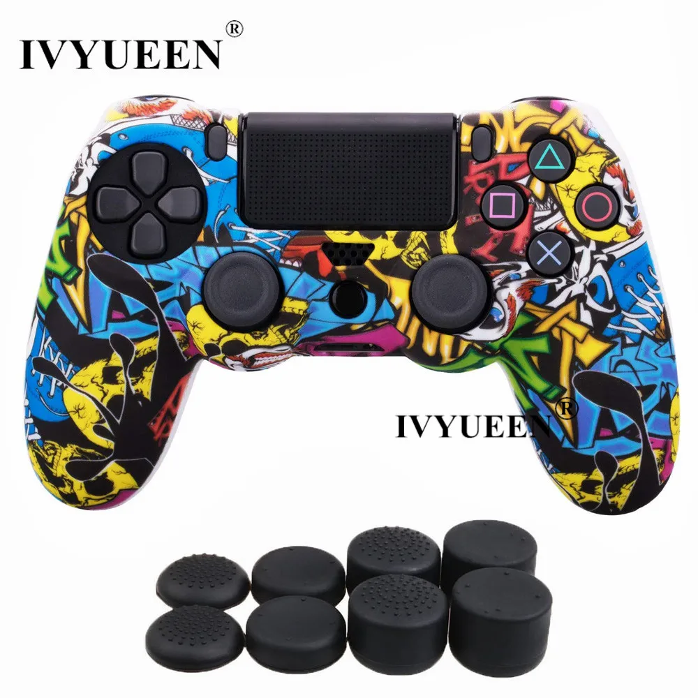 Силиконовый защитный чехол IVYUEEN для sony Dualshock 4 PS4 DS4 Pro Slim с 8 аналоговыми джойстиками