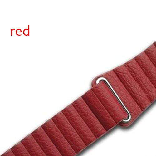 red Современный ремешок с пряжкой для apple watch 44 мм 40 мм iwatch 42 мм 38 мм браслет из натуральной кожи ремень для apple watch 5 4 3 2 1 - Цвет ремешка: red